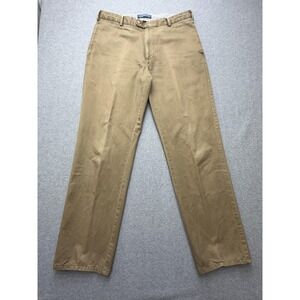 Peter Millar Pants Mens 34 Khaki Pima Cotton Chino Flat Front Straight Leg Work
